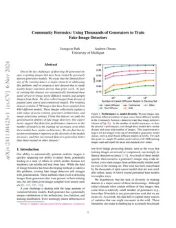 Community Forensics: Using Thousands of Generators to Train Fake Image Detectors