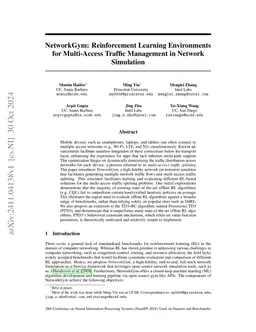 NetworkGym: Reinforcement Learning Environments for Multi-Access Traffic
  Management in Network Simulation