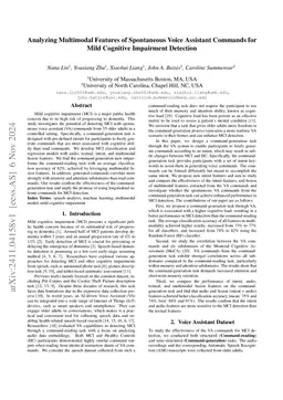 Analyzing Multimodal Features of Spontaneous Voice Assistant Commands
  for Mild Cognitive Impairment Detection