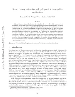 Kernel density estimation with polyspherical data and its applications