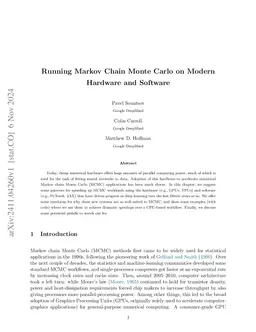 Running Markov Chain Monte Carlo on Modern Hardware and Software