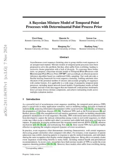 A Bayesian Mixture Model of Temporal Point Processes with Determinantal
  Point Process Prior