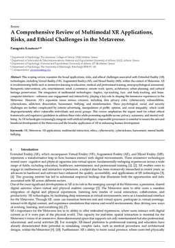 A Comprehensive Review of Multimodal XR Applications, Risks, and Ethical
  Challenges in the Metaverse