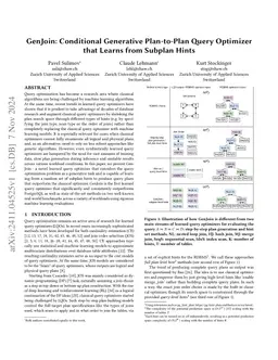 GenJoin: Conditional Generative Plan-to-Plan Query Optimizer that Learns from Subplan Hints