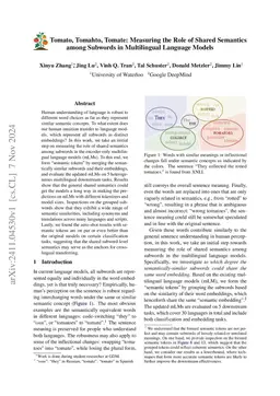 Tomato, Tomahto, Tomate: Do Multilingual Language Models Understand Based on Subword-Level Semantic Concepts?
