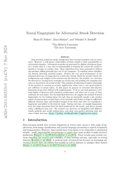 Neural Fingerprints for Adversarial Attack Detection
