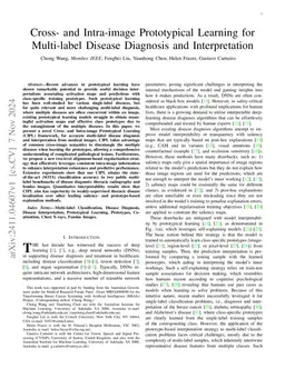 Cross- and Intra-image Prototypical Learning for Multi-label Disease Diagnosis and Interpretation