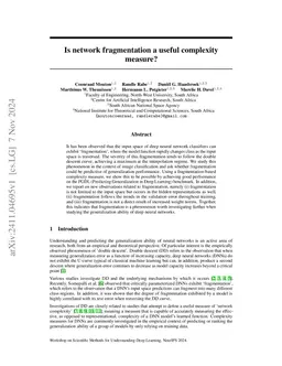 Is network fragmentation a useful complexity measure?