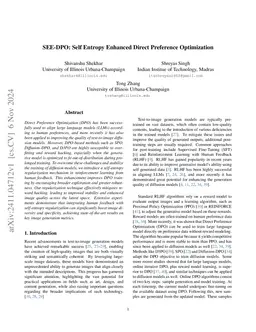 SEE-DPO: Self Entropy Enhanced Direct Preference Optimization