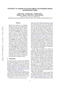 VTechAGP: An Academic-to-General-Audience Text Paraphrase Dataset and Benchmark Models