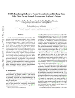 ZAHA: Introducing the Level of Facade Generalization and the Large-Scale
  Point Cloud Facade Semantic Segmentation Benchmark Dataset