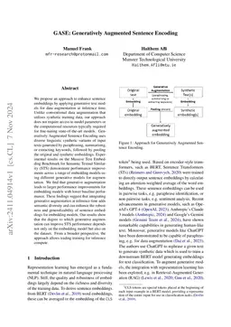 GASE: Generatively Augmented Sentence Encoding