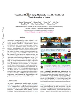 VideoGLaMM: A Large Multimodal Model for Pixel-Level Visual Grounding in Videos