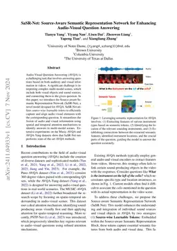 SaSR-Net: Source-Aware Semantic Representation Network for Enhancing
  Audio-Visual Question Answering