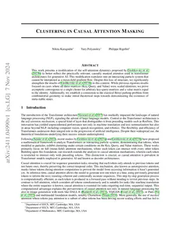 Clustering in Causal Attention Masking