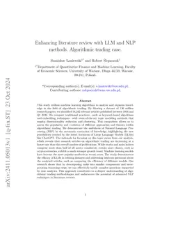 Enhancing literature review with LLM and NLP methods. Algorithmic
  trading case