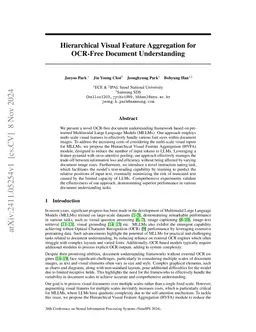 Hierarchical Visual Feature Aggregation for OCR-Free Document
  Understanding