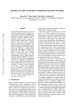 SpecHub: Provable Acceleration to Multi-Draft Speculative Decoding