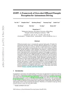 ZOPP: A Framework of Zero-shot Offboard Panoptic Perception for
  Autonomous Driving