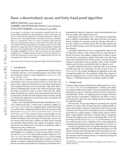 Dave: a decentralized, secure, and lively fraud-proof algorithm