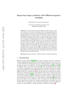 Improving image synthesis with diffusion-negative sampling