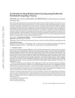 Acceleration for Deep Reinforcement Learning using Parallel and
  Distributed Computing: A Survey