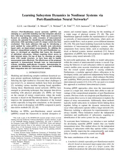 Learning Subsystem Dynamics in Nonlinear Systems via Port-Hamiltonian
  Neural Networks