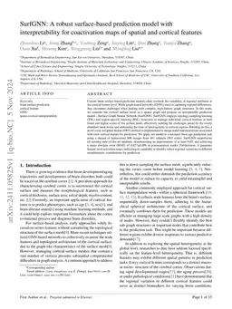 SurfGNN: A robust surface-based prediction model with interpretability
  for coactivation maps of spatial and cortical features