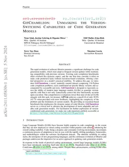 GitChameleon: Unmasking the Version-Switching Capabilities of Code
  Generation Models