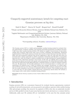 Compactly-supported nonstationary kernels for computing exact Gaussian processes on big data
