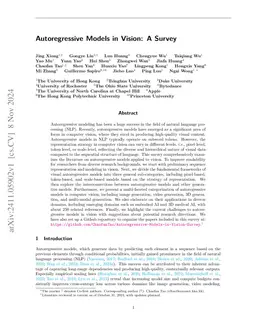 Autoregressive Models in Vision: A Survey