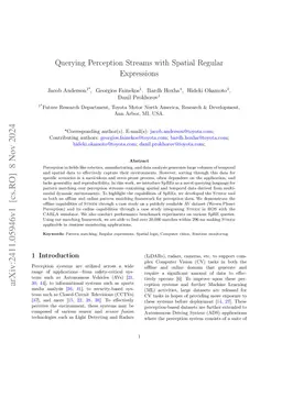 Querying Perception Streams with Spatial Regular Expressions