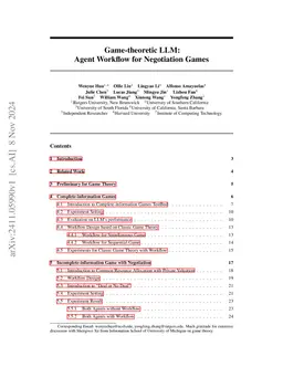 Game-theoretic LLM: Agent Workflow for Negotiation Games