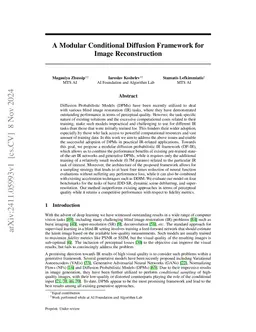 A Modular Conditional Diffusion Framework for Image Reconstruction