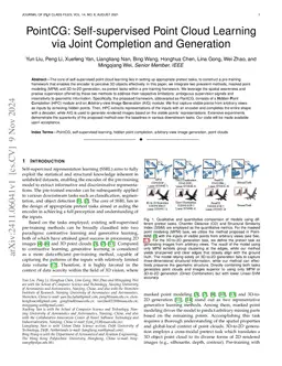 PointCG: Self-supervised Point Cloud Learning via Joint Completion and
  Generation