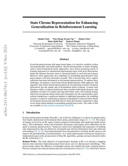 State Chrono Representation for Enhancing Generalization in
  Reinforcement Learning