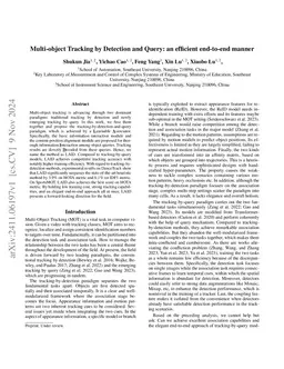 Tracking by Detection and Query: An Efficient End-to-End Framework for Multi-Object Tracking