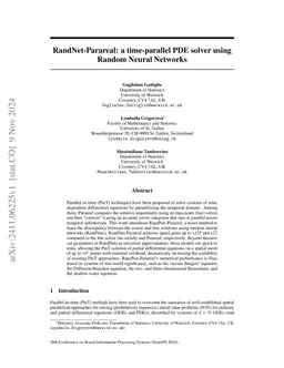 RandNet-Parareal: a time-parallel PDE solver using Random Neural
  Networks