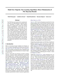Multi-View Majority Vote Learning Algorithms: Direct Minimization of PAC-Bayesian Bounds