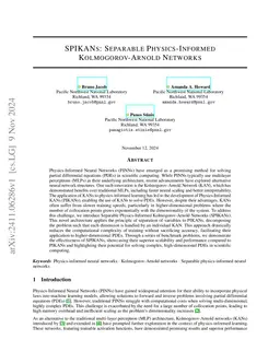 SPIKANs: Separable Physics-Informed Kolmogorov-Arnold Networks