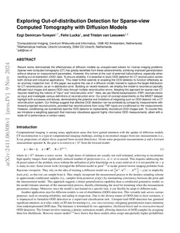 Exploring Out-of-distribution Detection for Sparse-view Computed Tomography with Diffusion Models
