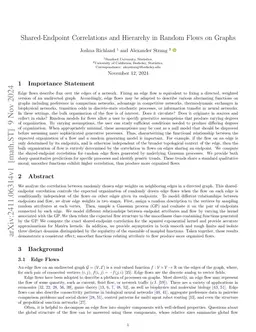 Shared-Endpoint Correlations and Hierarchy in Random Flows on Graphs