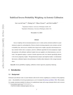 Stabilized Inverse Probability Weighting via Isotonic Calibration