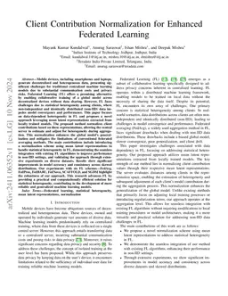 Client Contribution Normalization for Enhanced Federated Learning