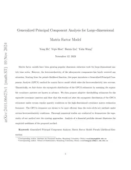 Generalized Principal Component Analysis for Large-dimensional Matrix
  Factor Model
