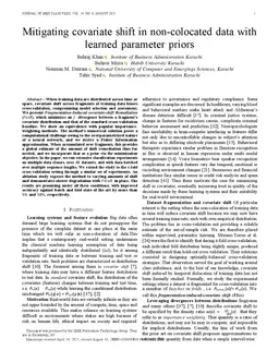 Mitigating covariate shift in non-colocated data with learned parameter
  priors
