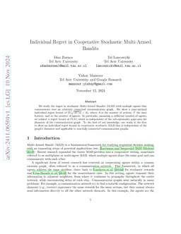 Individual Regret in Cooperative Stochastic Multi-Armed Bandits