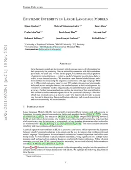 Epistemic Integrity in Large Language Models