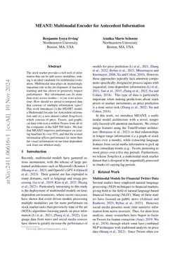 MEANT: Multimodal Encoder for Antecedent Information