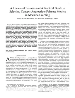 A Review of Fairness and A Practical Guide to Selecting Context-Appropriate Fairness Metrics in Machine Learning